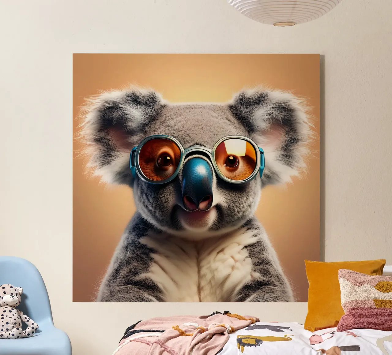 Cool Koala with Sunglasses | Trendy Animal Art Print acrylic glass by FlexiDesignsByK