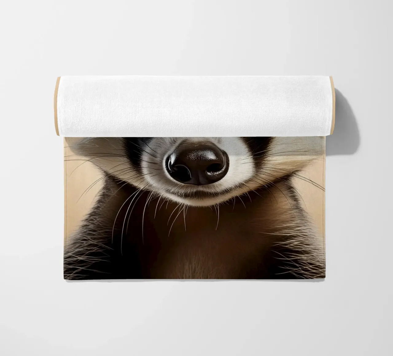 Adventurous Badger in Goggles | Fun Animal Art Print beach towel by FlexiDesignsByK