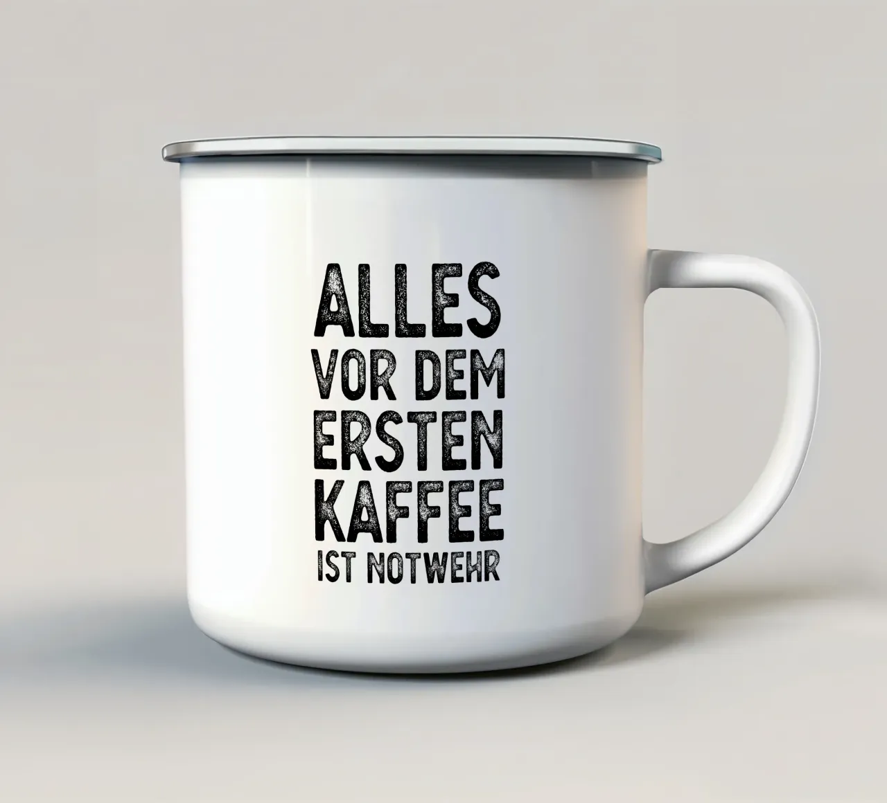 Notwehr tazza in smalto da BAINAI QUOTES