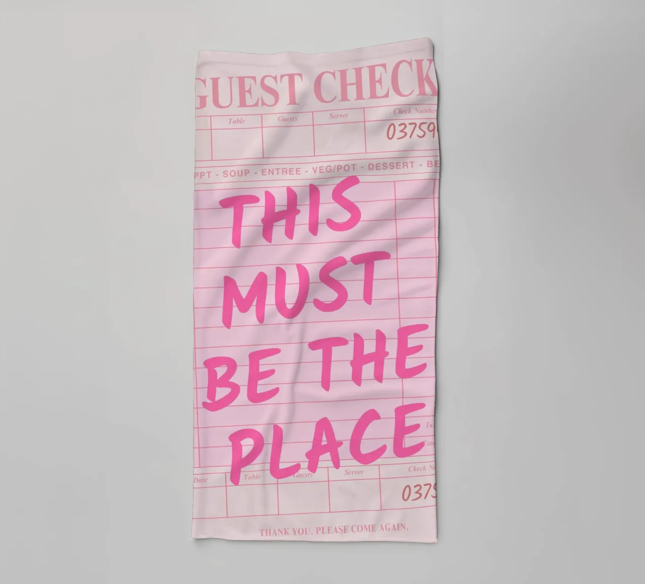 This Must Be The Place Guest Check Print, towel by pdigitalprints