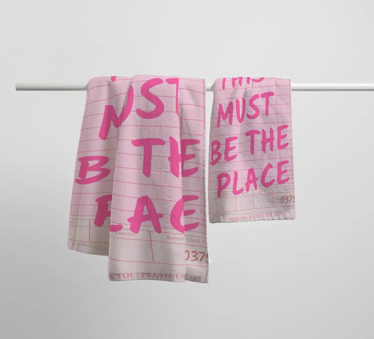 This Must Be The Place Guest Check Print, towel by pdigitalprints