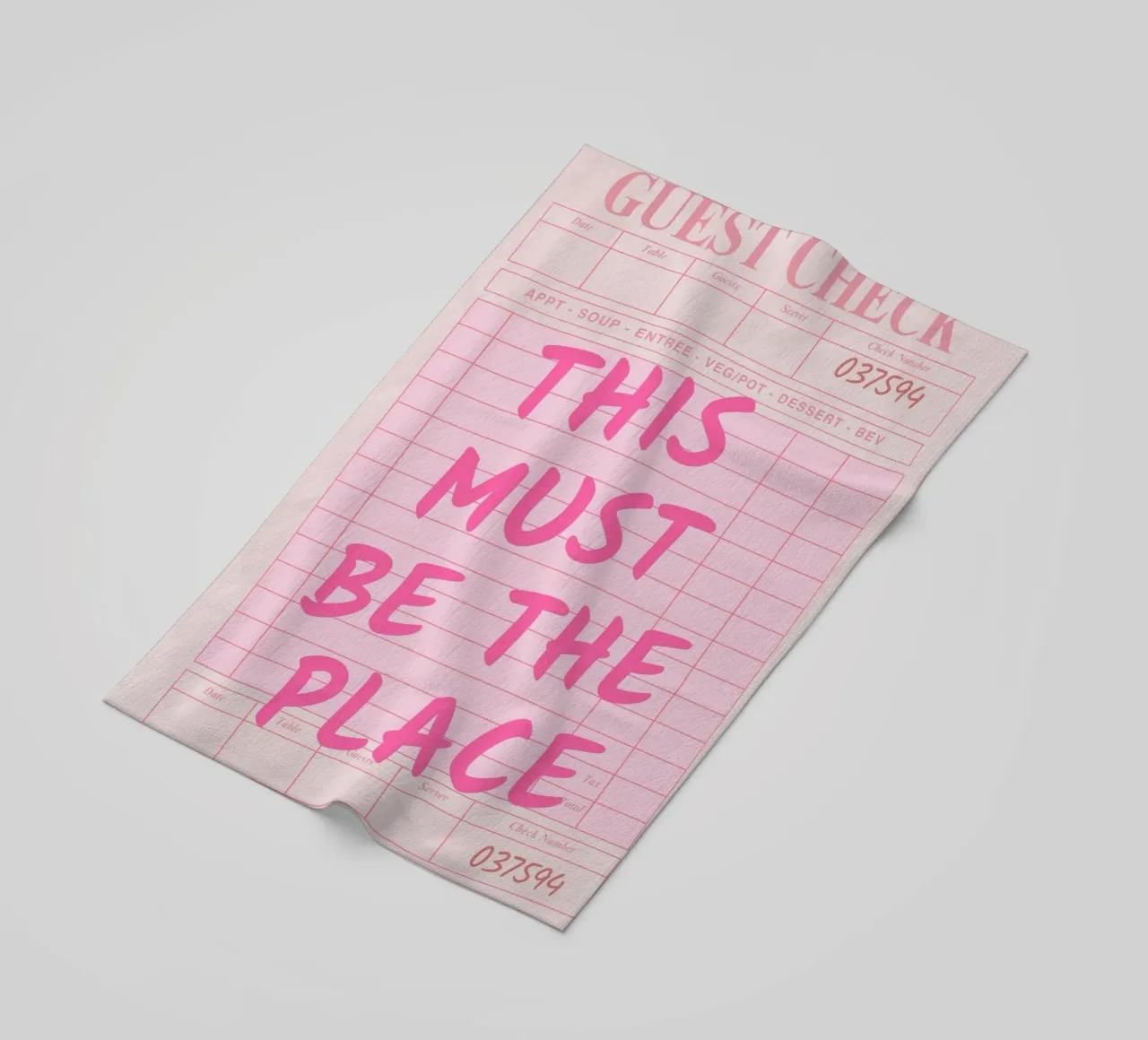 Questo deve essere il posto in cui gli ospiti controllano la stampa, telo mare da pdigitalprints