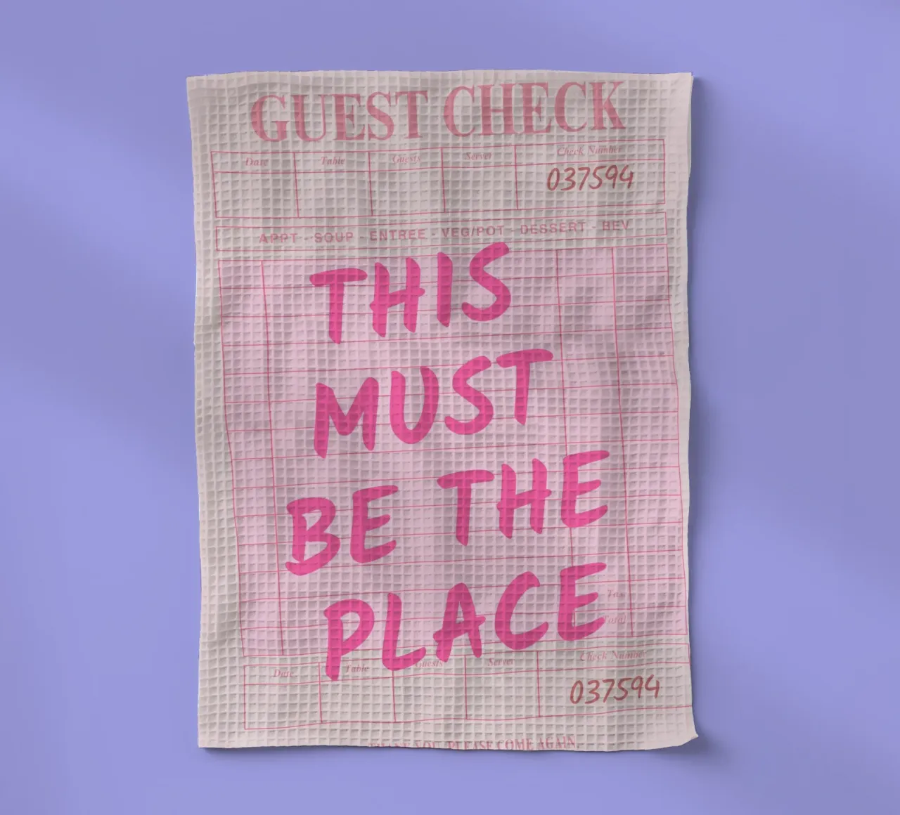 Ce doit être l'endroit où les invités vérifient l'impression, torchon de pdigitalprints