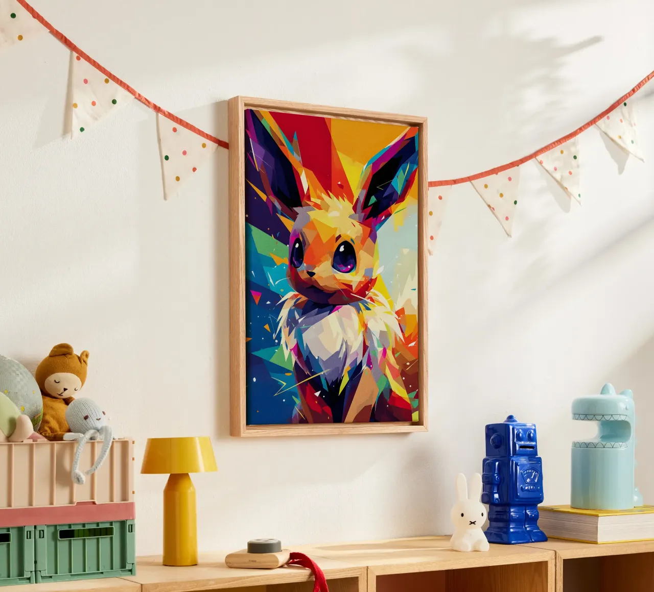 eevee pokemon tela con Cornice a cassetta da HopeStudio