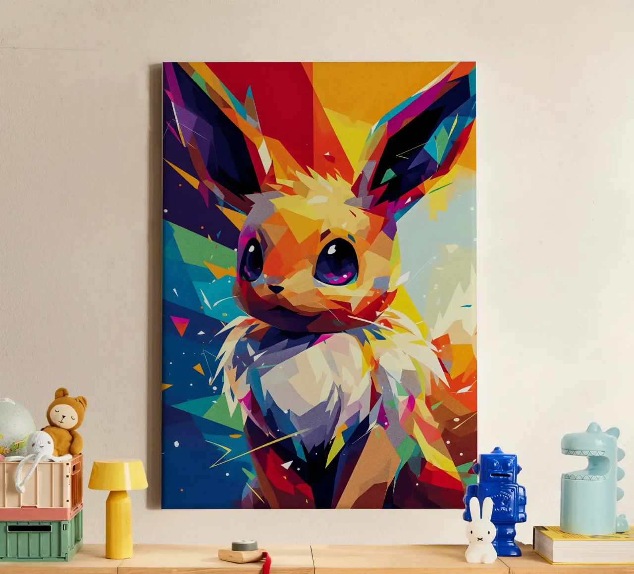 eevee pokemon tela con Cornice a cassetta da HopeStudio