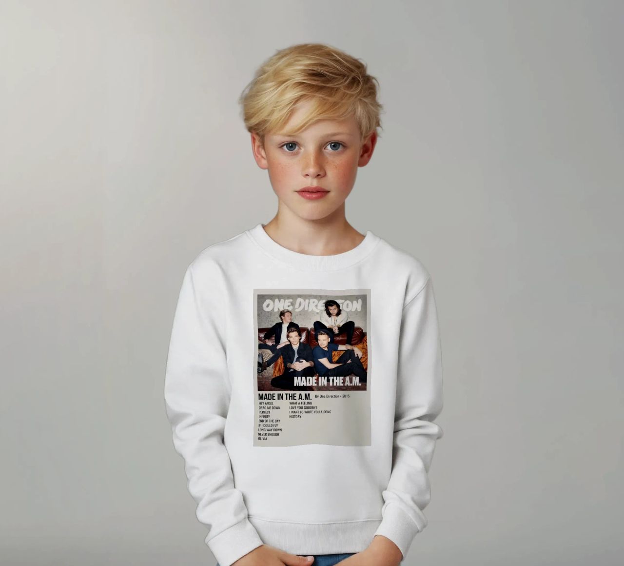 MADE IN THE A.M. By One Direction - 2015 felpa bambino da SoundStudio