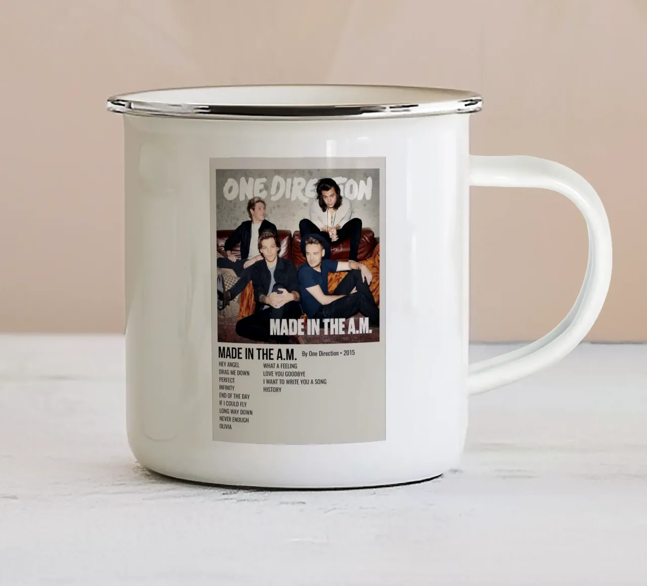 MADE IN THE A.M. By One Direction - 2015 enamel mug by SoundStudio