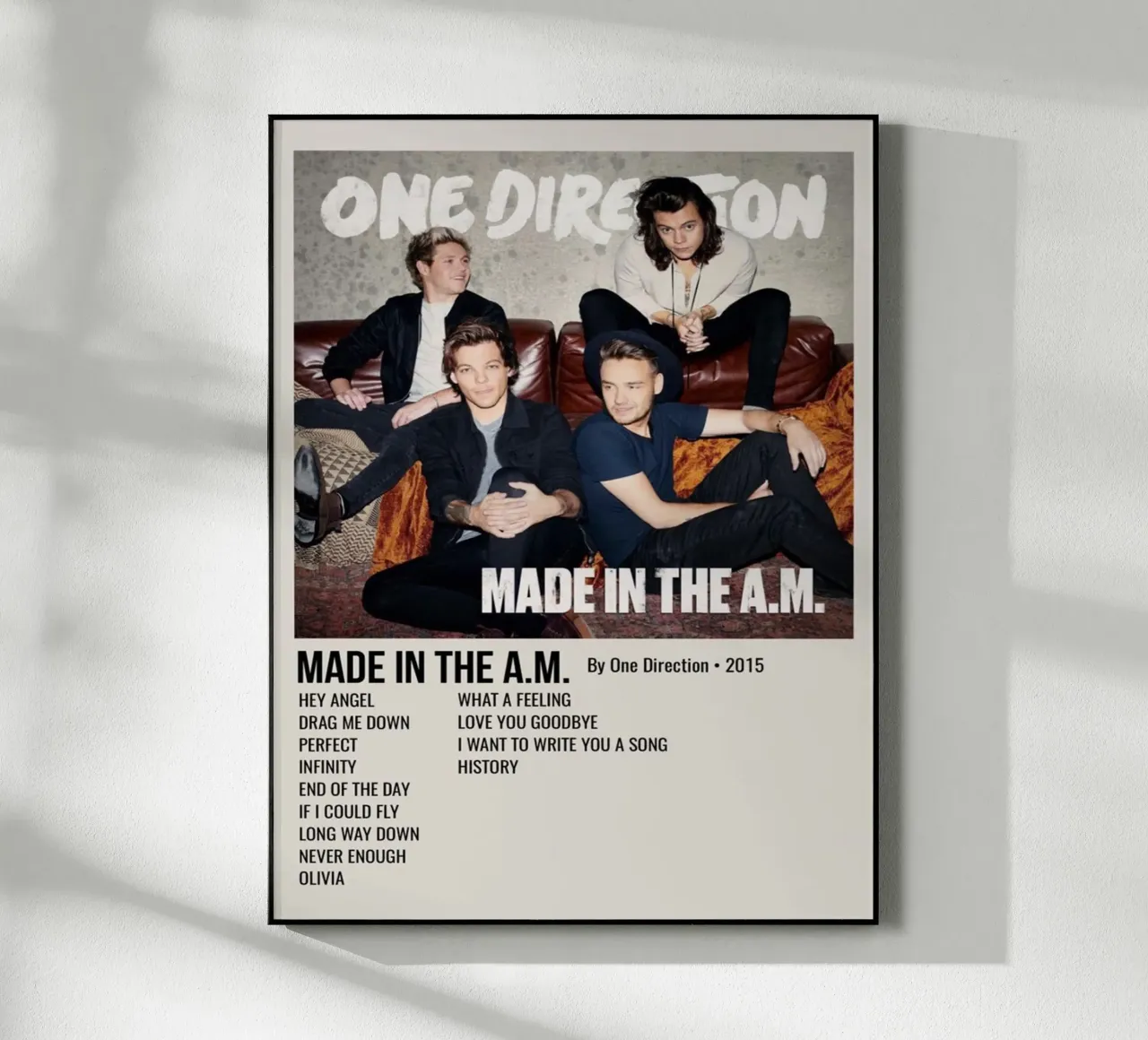 MADE IN THE A.M. By One Direction - 2015 plexiglass da SoundStudio