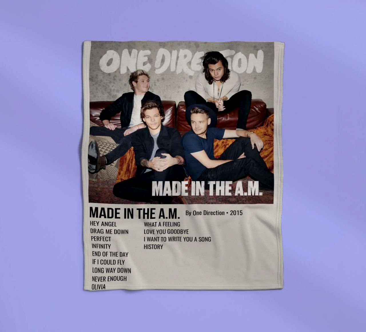MADE IN THE A.M. By One Direction - 2015 coperta in pile da SoundStudio