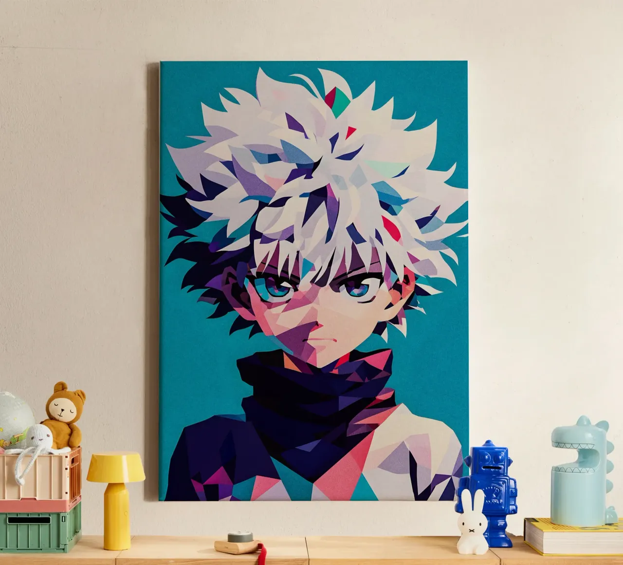 Killua Zoldyck Hunter × Hunter tela con Cornice a cassetta da HopeStudio