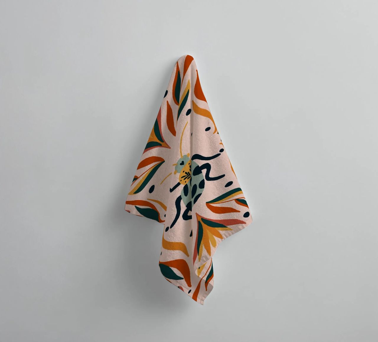 Bug and leaves towel by Wackapacka