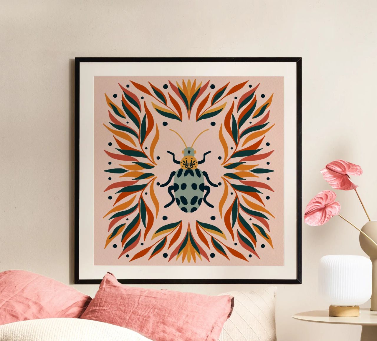 Bug and leaves poster by Wackapacka