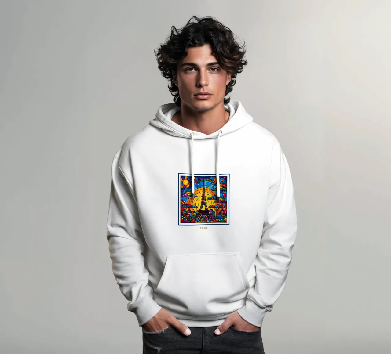 Paris felpa con cappuccio da Nikis Art Studio