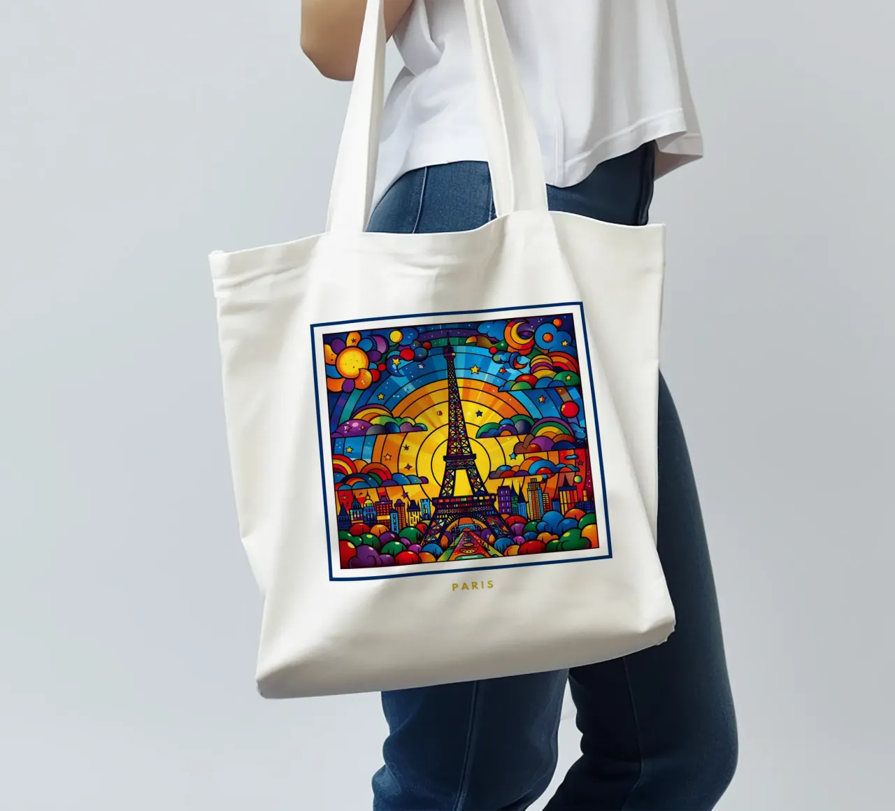 Paris tote bag by Nikis Art Studio