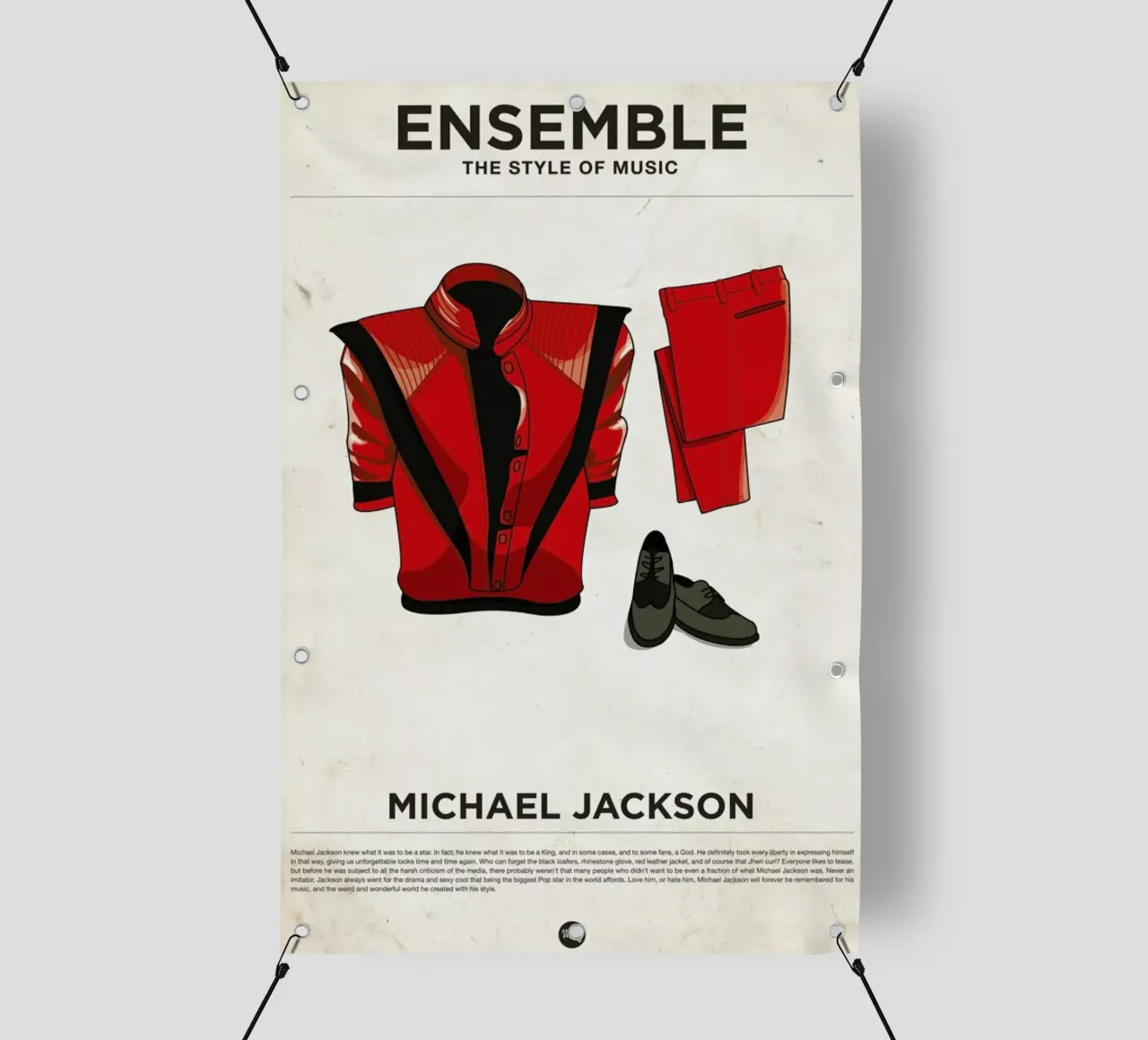 Ensemble Michael Jackson telo in pvc da Moxy Creative House