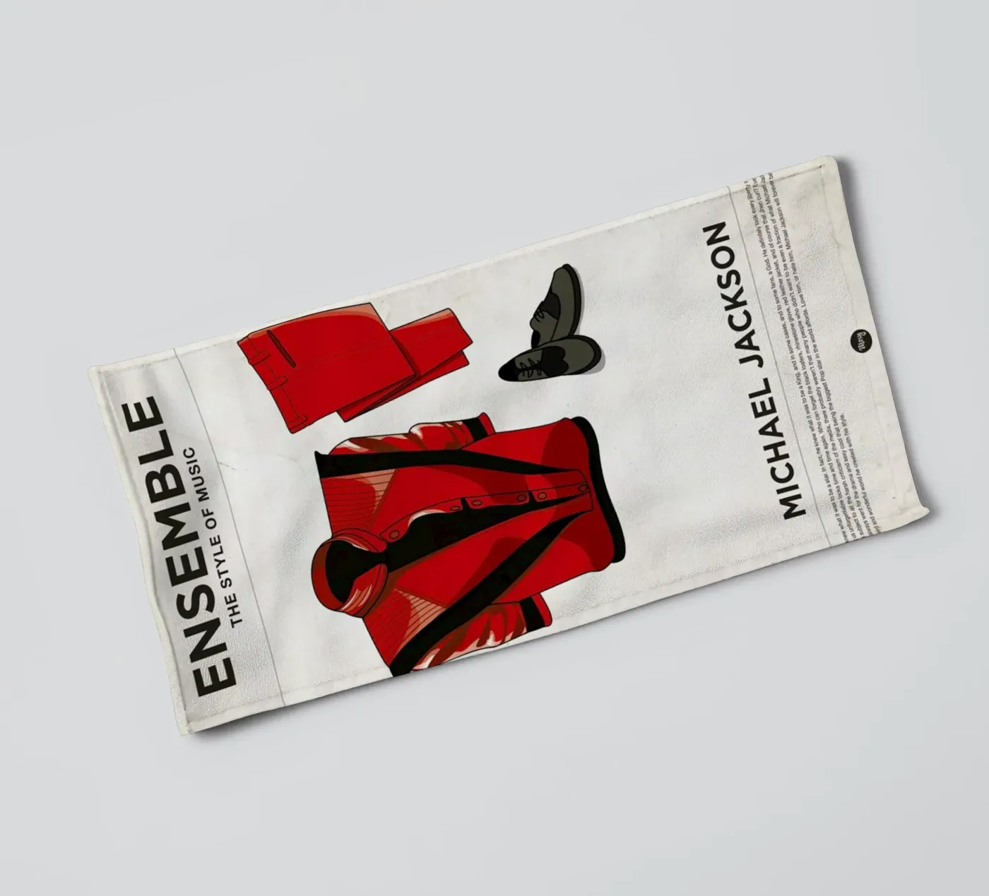 Ensemble Michael Jackson badhanddoek van Moxy Creative House