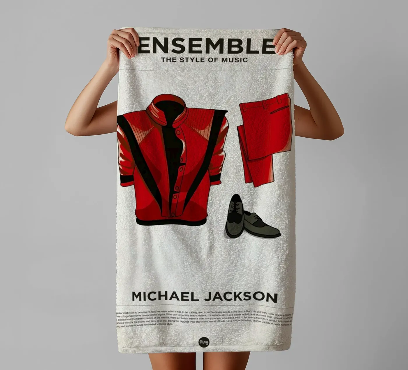 Ensemble Michael Jackson badhanddoek van Moxy Creative House