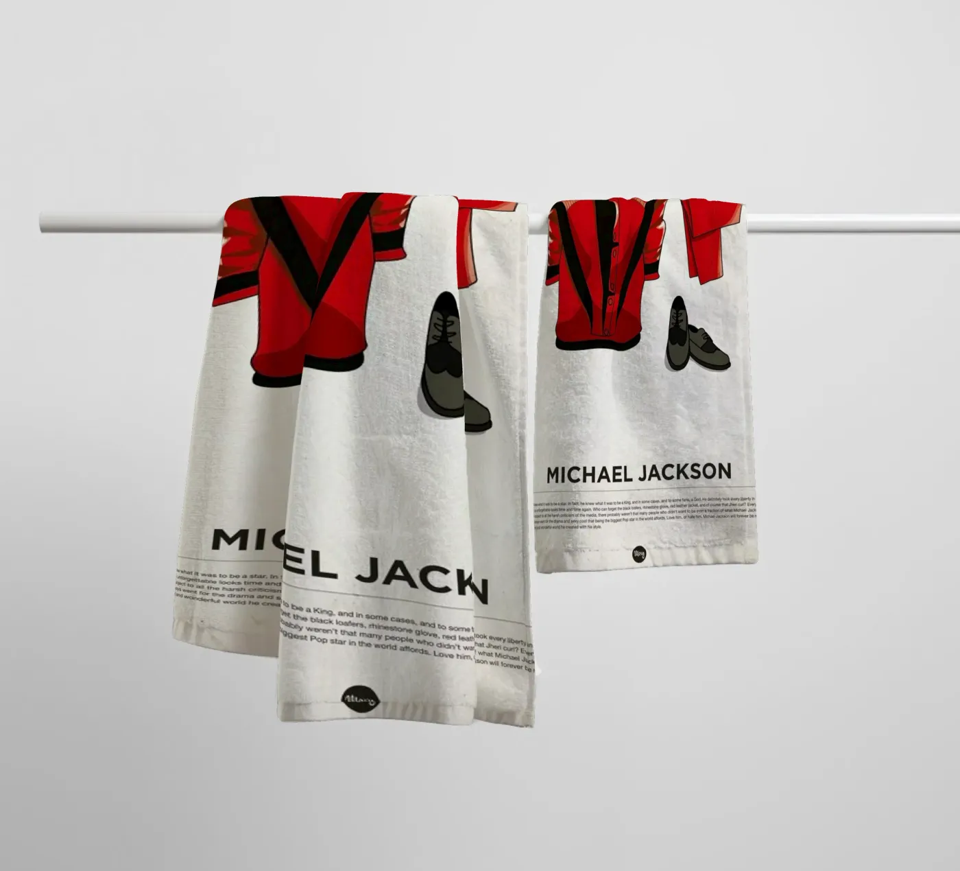 Ensemble Michael Jackson badhanddoek van Moxy Creative House