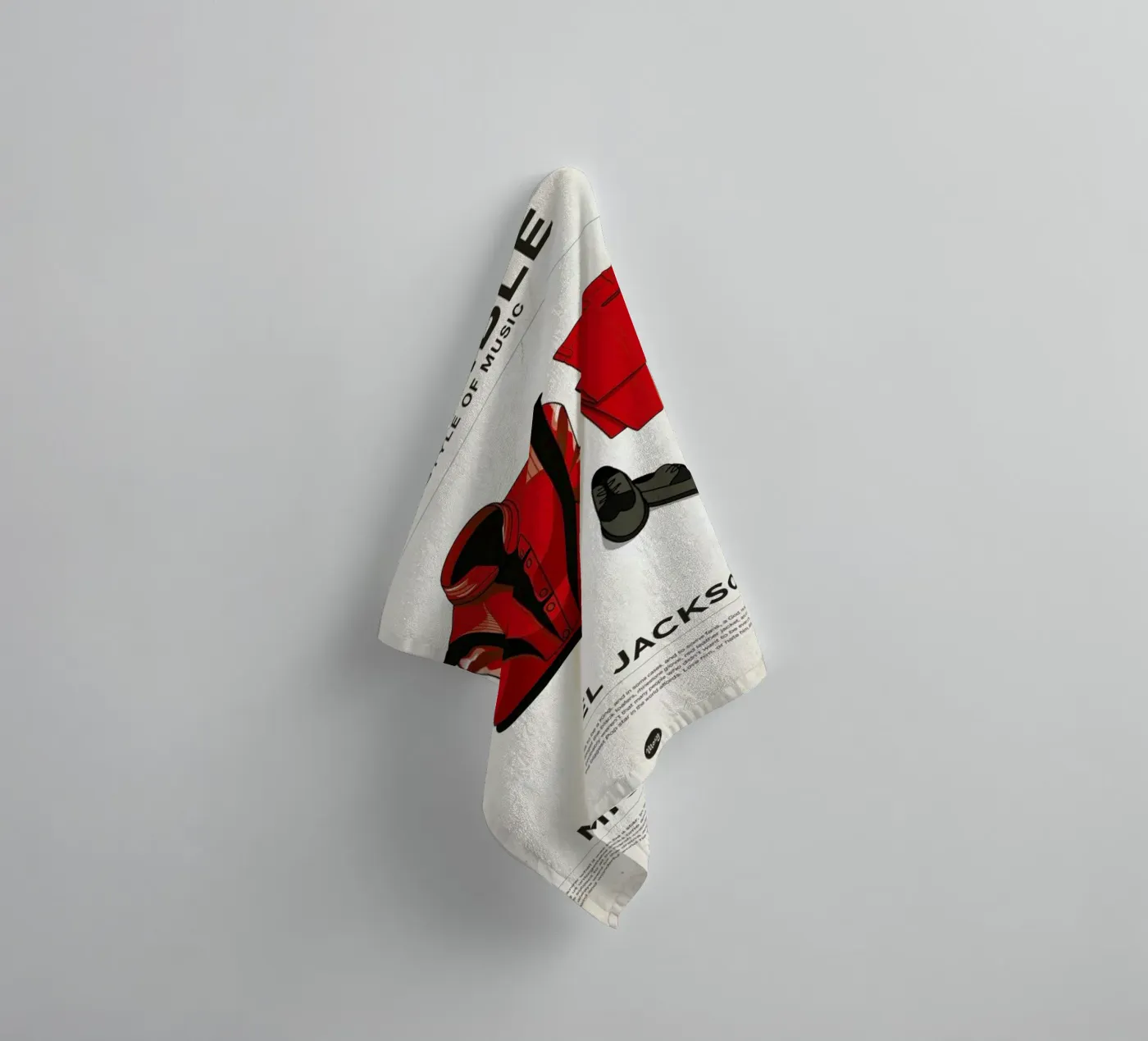 Ensemble Michael Jackson badhanddoek van Moxy Creative House