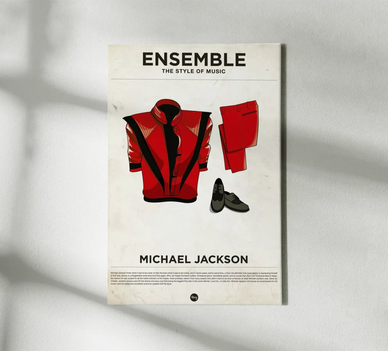 Ensemble Michael Jackson canvas met Baklijst van Moxy Creative House
