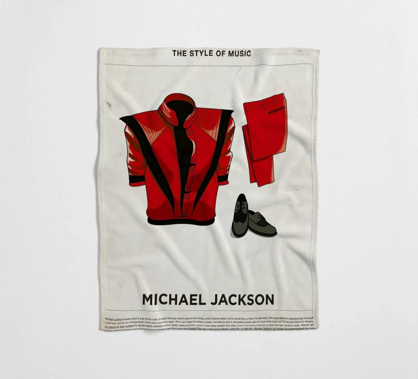 Ensemble Michael Jackson Fleecedecke von Moxy Creative House