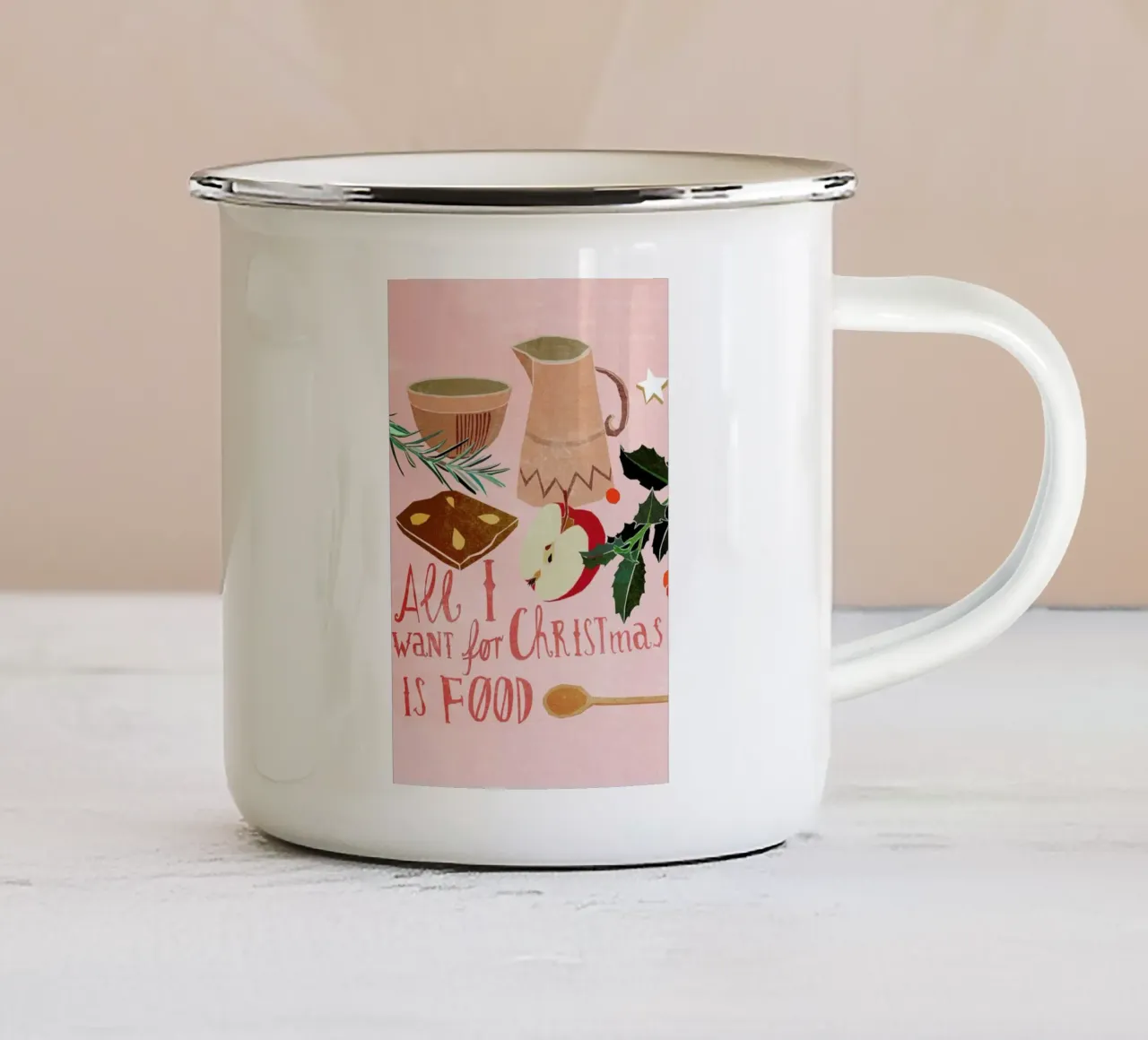 Christmas tazza in smalto da Eva Wünsch