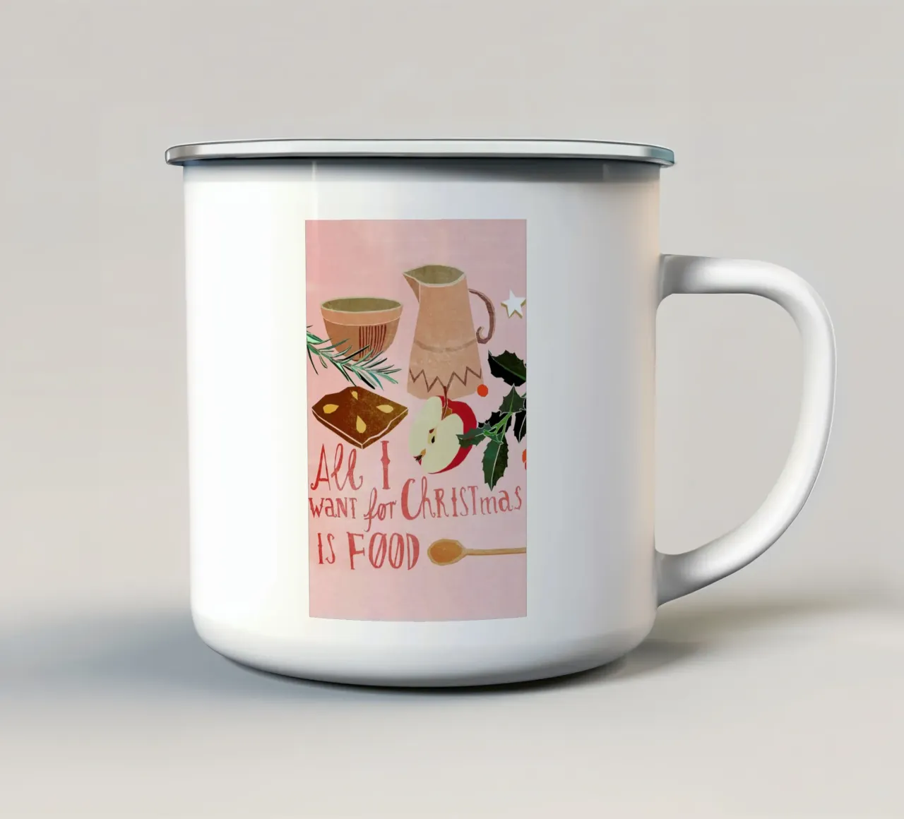 Christmas tazza in smalto da Eva Wünsch