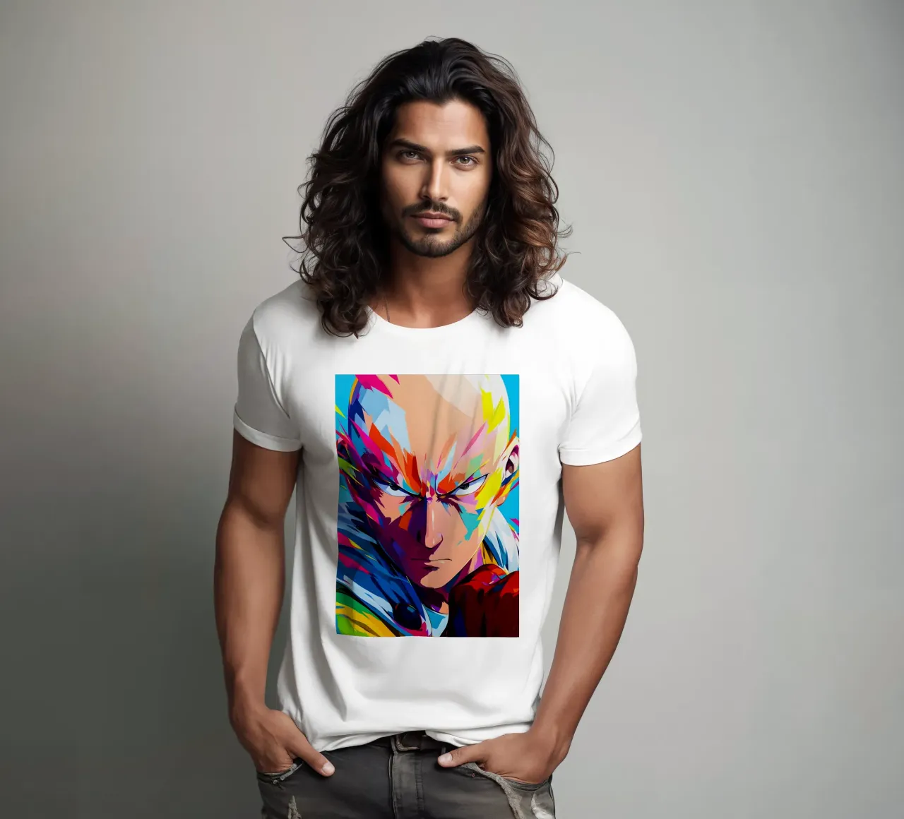 saitama one punch man t-shirt by HopeStudio