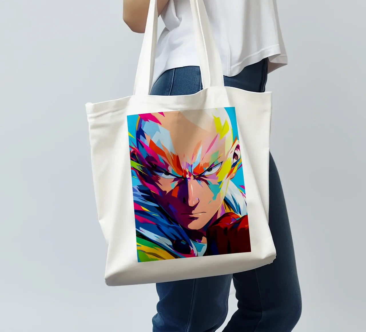 saitama one punch man tote bag by HopeStudio