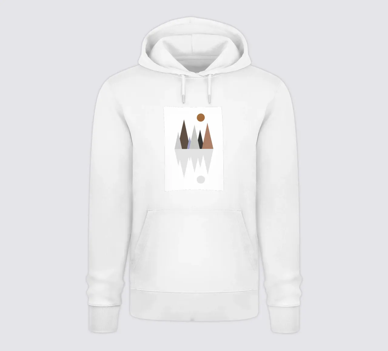 Minimalist landscape with inverted reflection felpa con cappuccio da LisaArtes