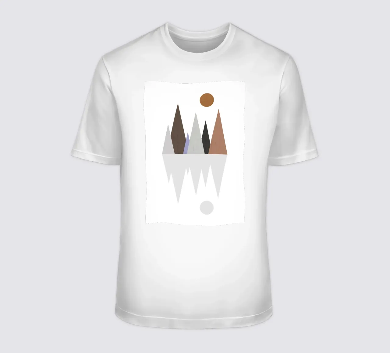 Minimalist landscape with inverted reflection t-shirt da LisaArtes