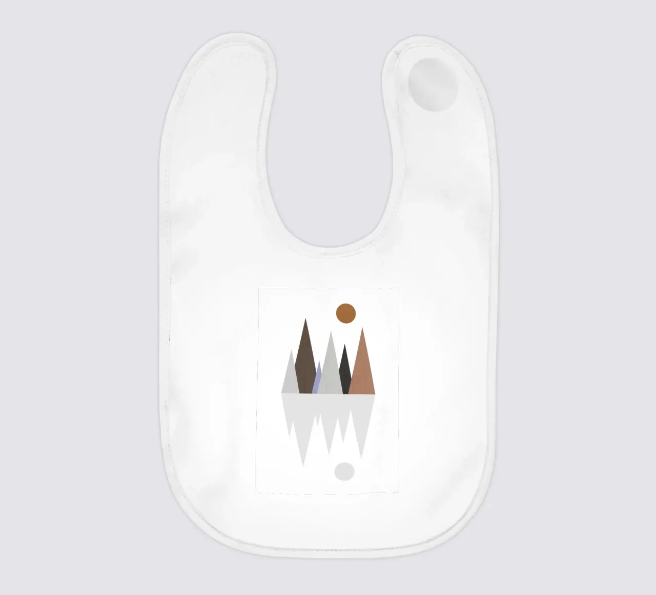 Minimalist landscape with inverted reflection baby bib by LisaArtes