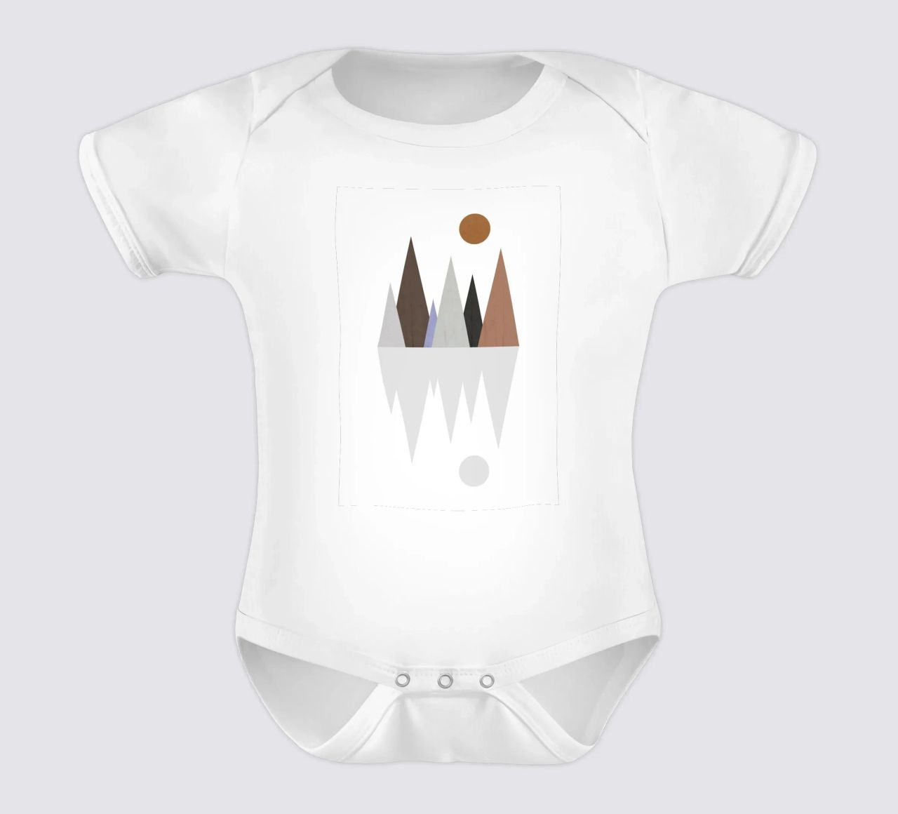 Minimalist landscape with inverted reflection body neonato maniche corte da LisaArtes