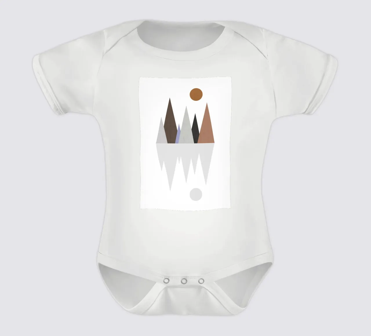 Minimalist landscape with inverted reflection body neonato maniche corte da LisaArtes