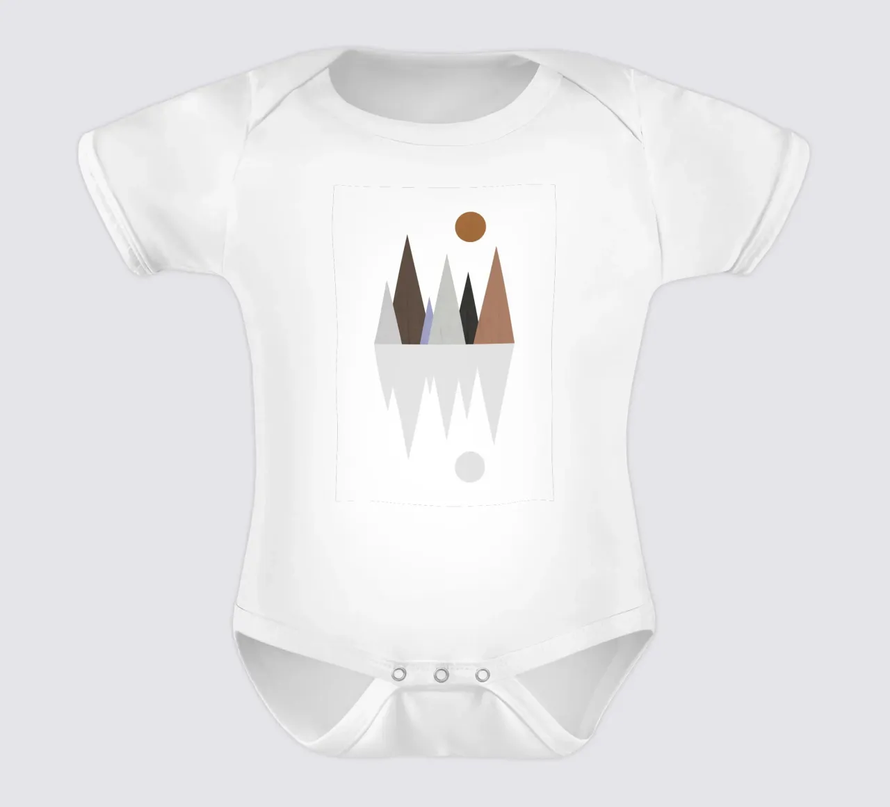 Minimalist landscape with inverted reflection body neonato maniche corte da LisaArtes