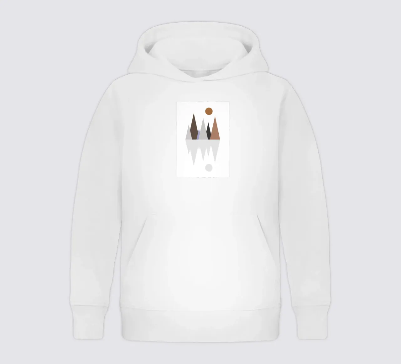 Minimalist landscape with inverted reflection felpa bambino con cappuccio da LisaArtes