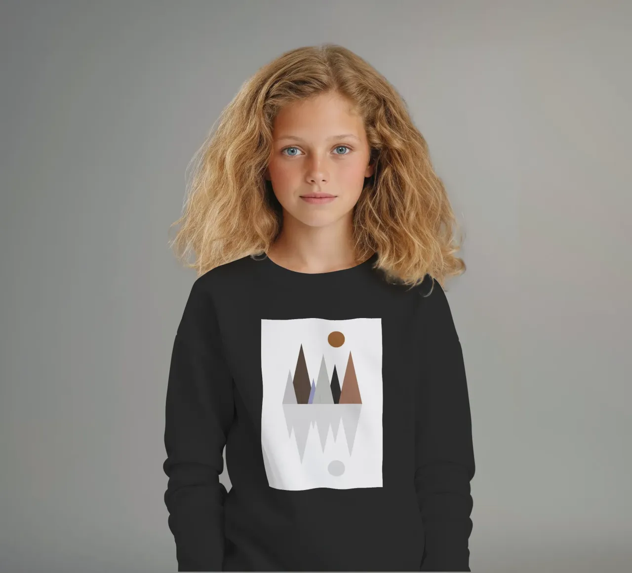 Minimalist landscape with inverted reflection felpa bambino da LisaArtes