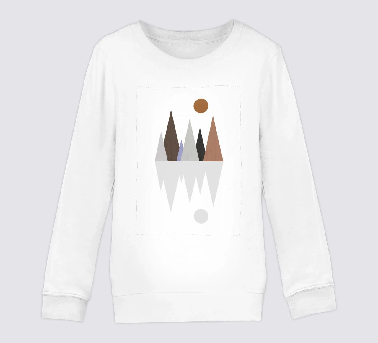 Minimalist landscape with inverted reflection felpa bambino da LisaArtes