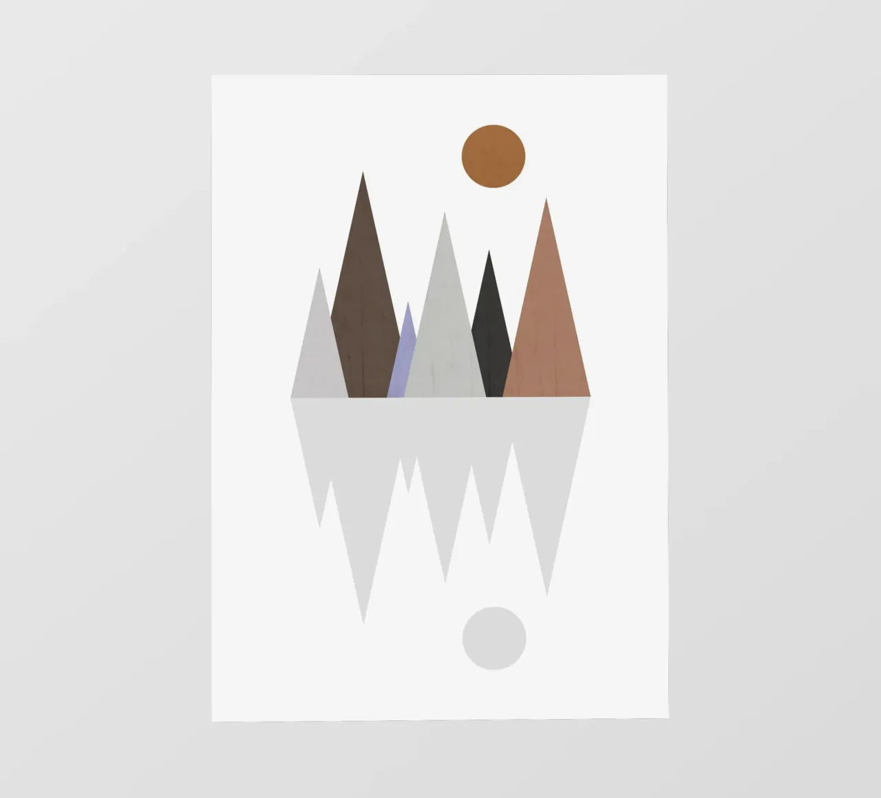 Minimalist landscape with inverted reflection Backlit Folie von LisaArtes