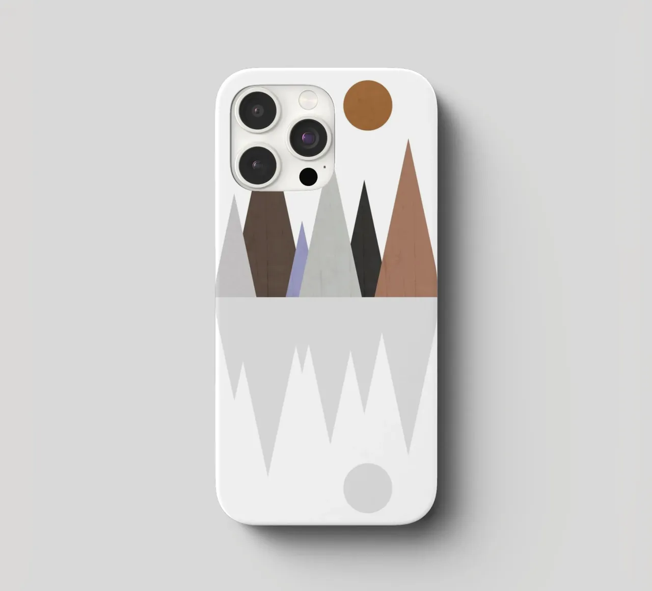 Minimalist landscape with inverted reflection cover iphone da LisaArtes