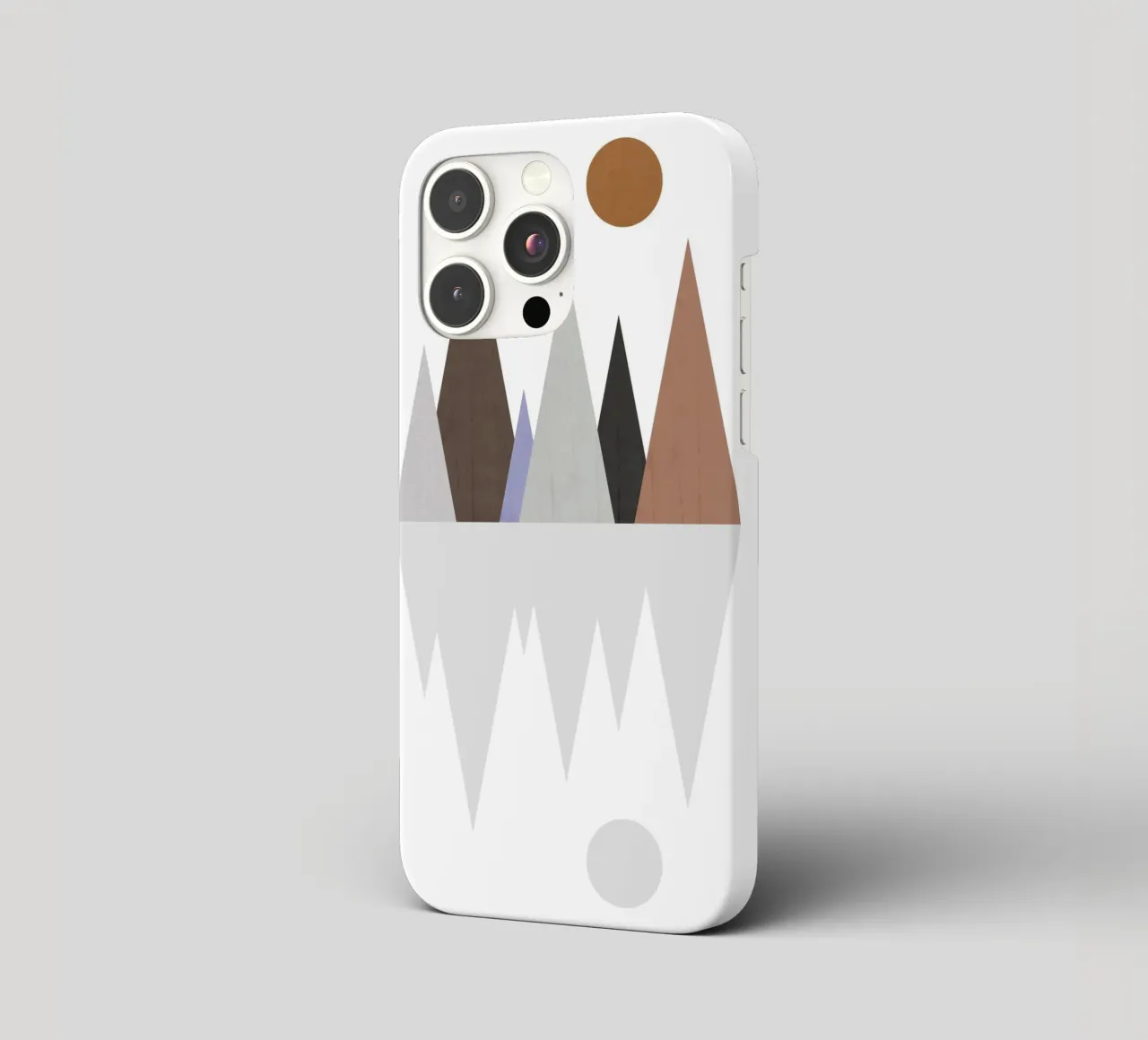 Minimalist landscape with inverted reflection cover iphone da LisaArtes