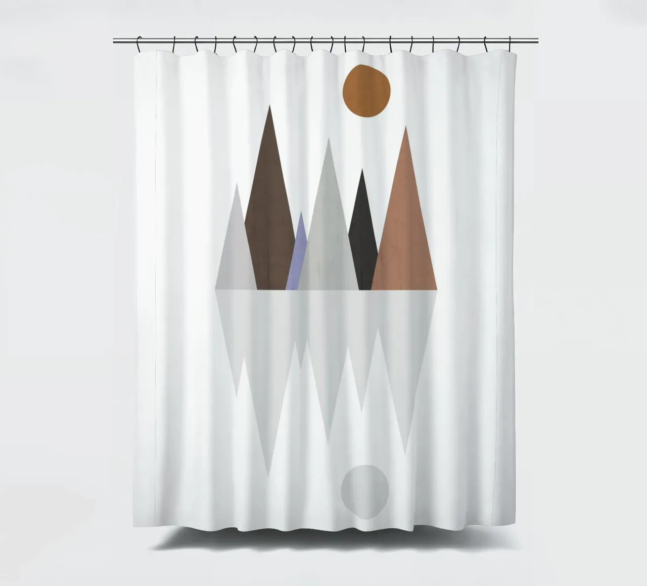 Minimalist landscape with inverted reflection tenda da doccia da LisaArtes
