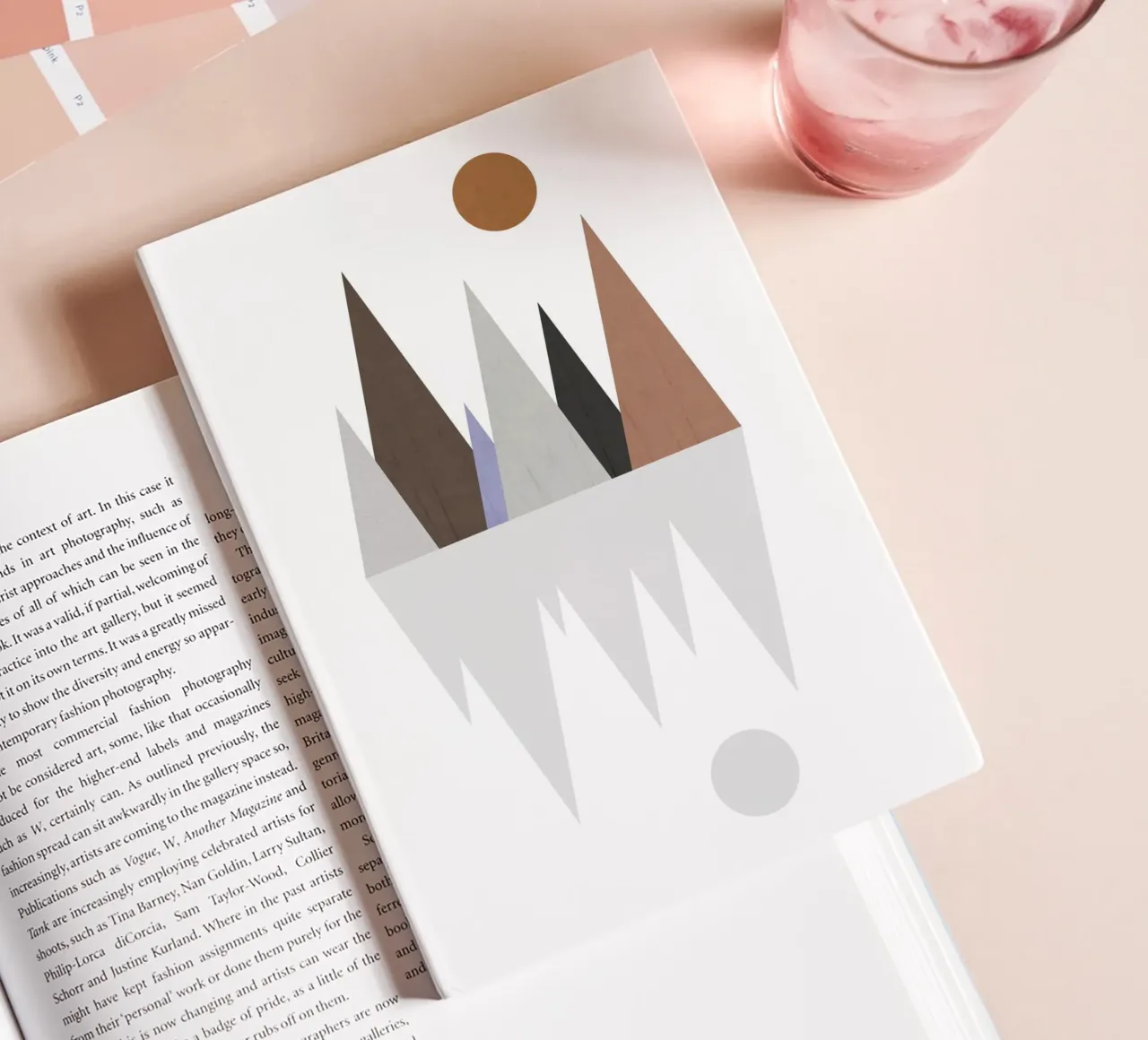 Minimalist landscape with inverted reflection notebook by LisaArtes