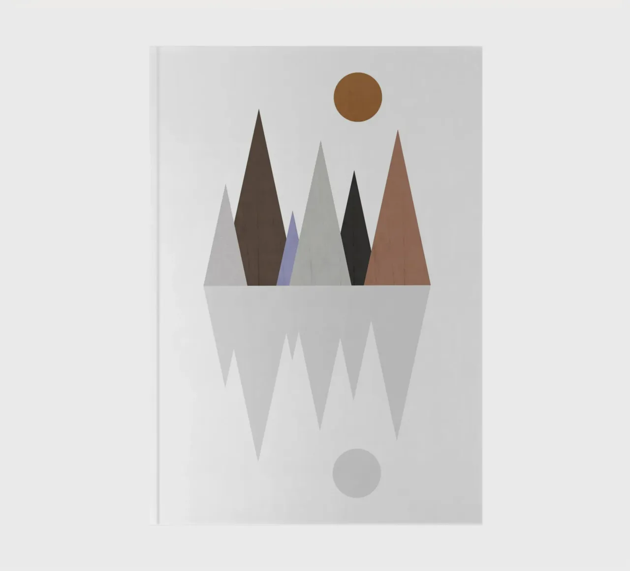 Minimalist landscape with inverted reflection notebook by LisaArtes