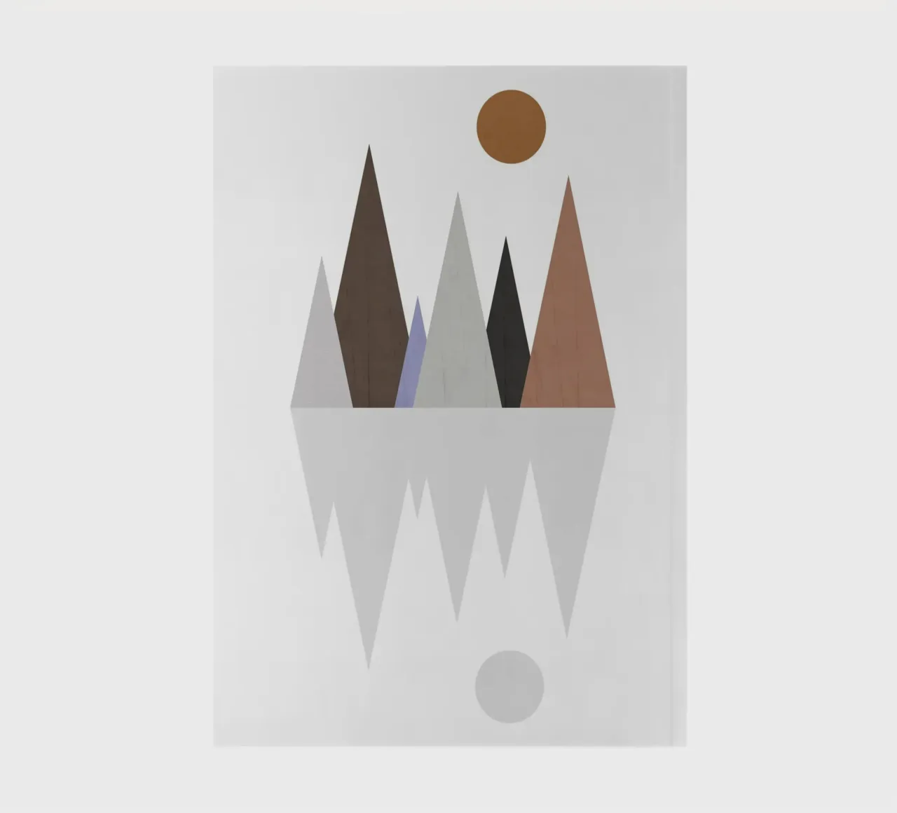 Minimalist landscape with inverted reflection notebook by LisaArtes