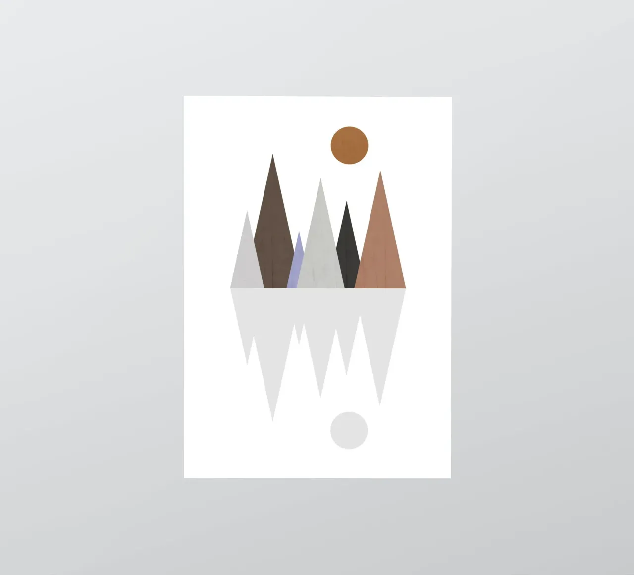 Minimalist landscape with inverted reflection adesivo da LisaArtes