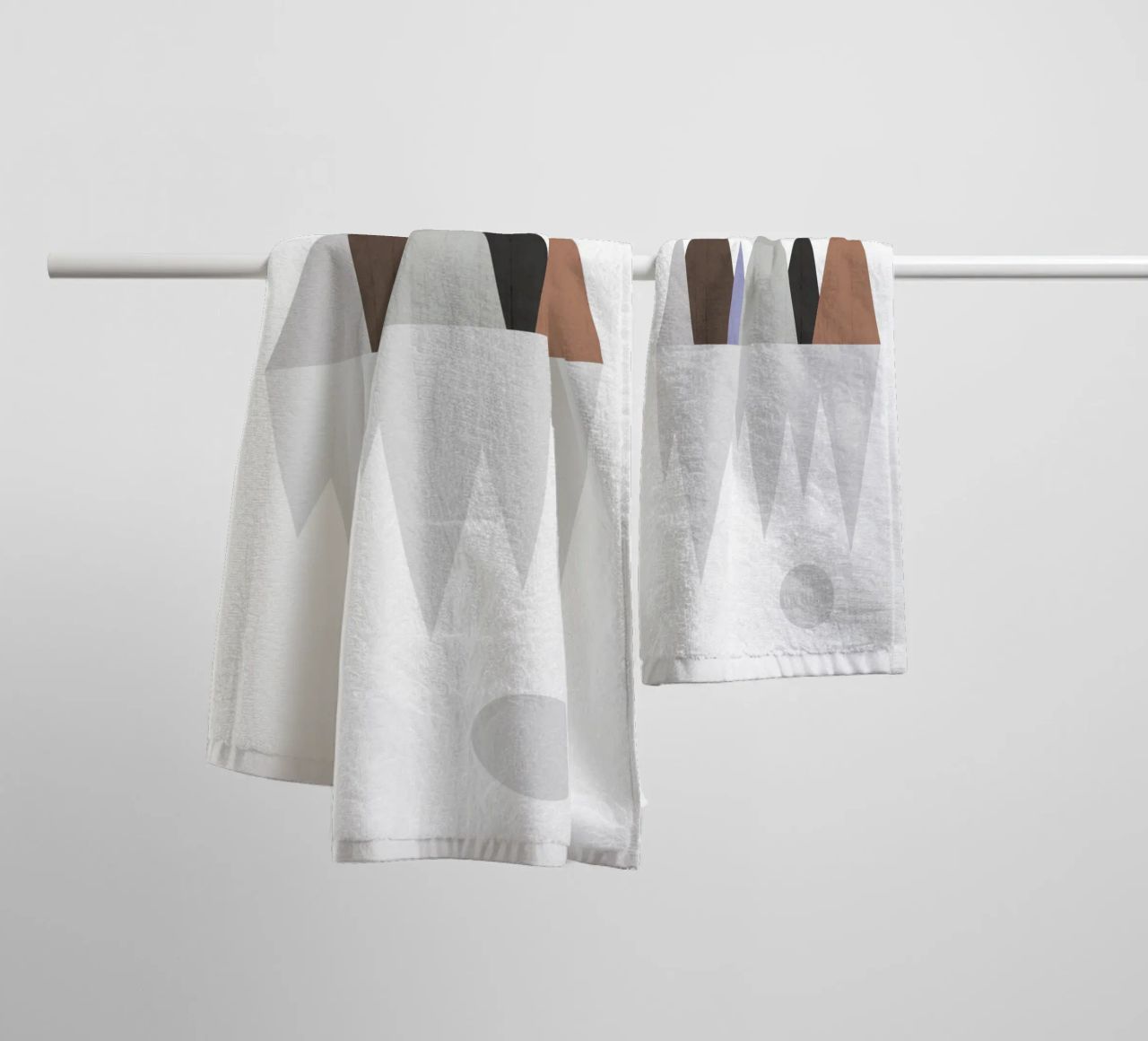 Minimalist landscape with inverted reflection towel by LisaArtes