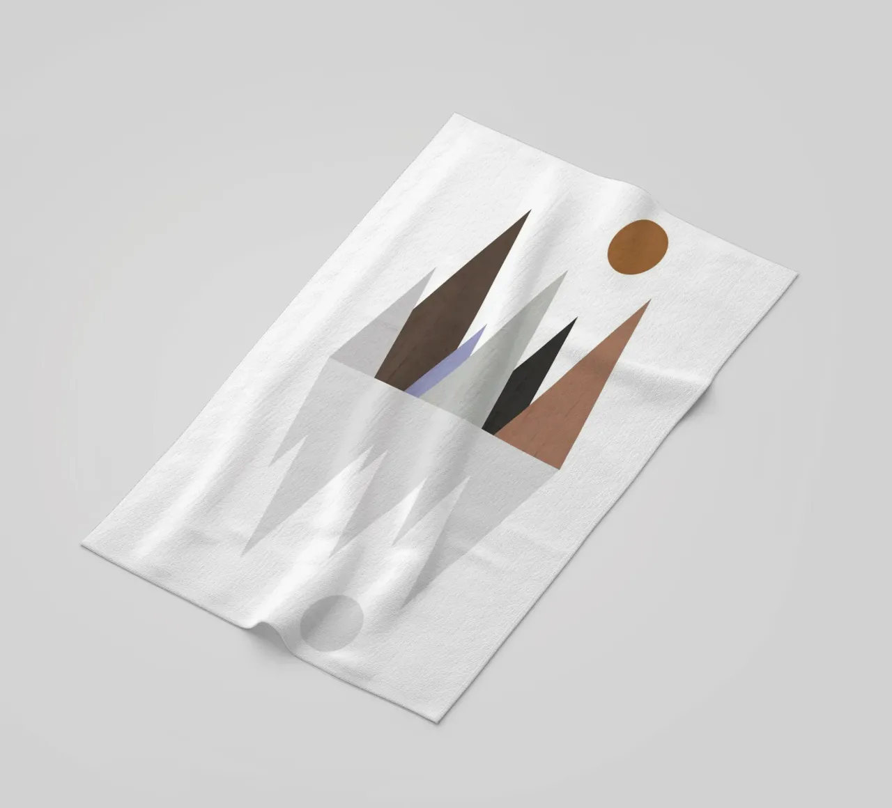 Minimalist landscape with inverted reflection strandhanddoek van LisaArtes