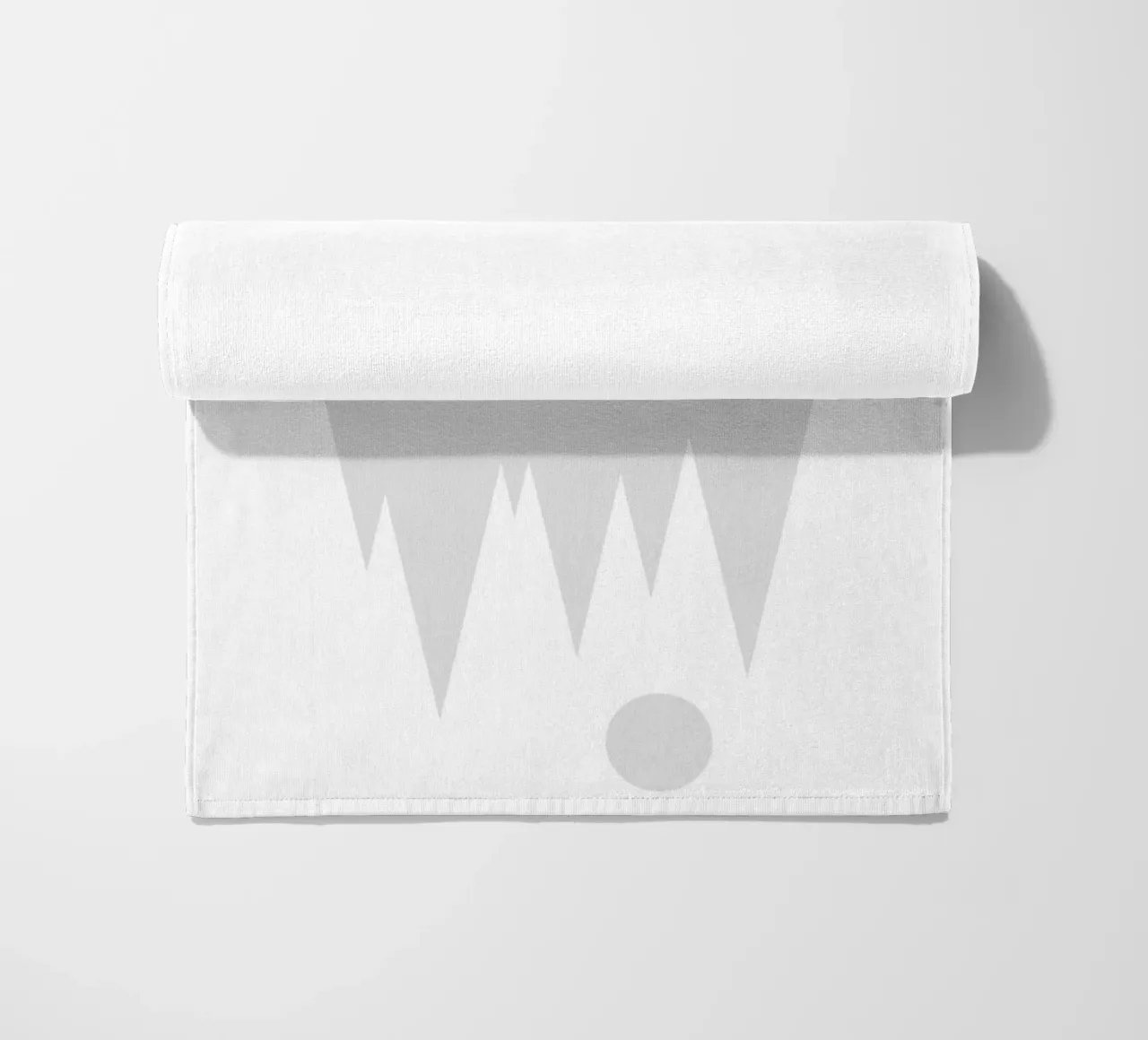 Minimalist landscape with inverted reflection beach towel by LisaArtes