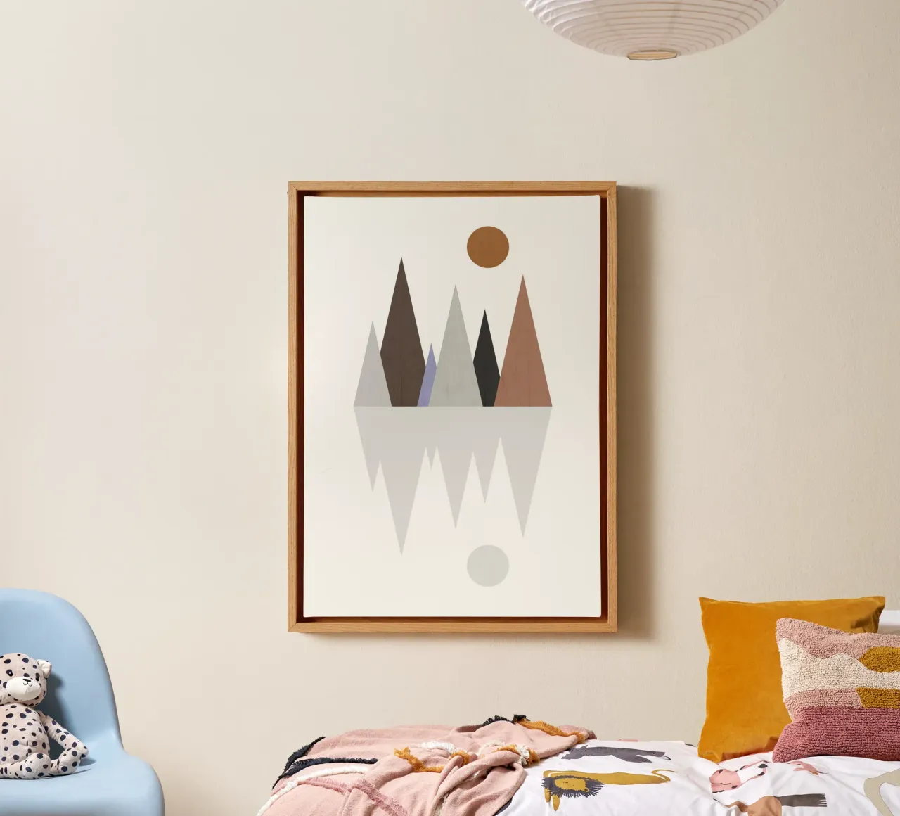 Minimalist landscape with inverted reflection canvas van LisaArtes